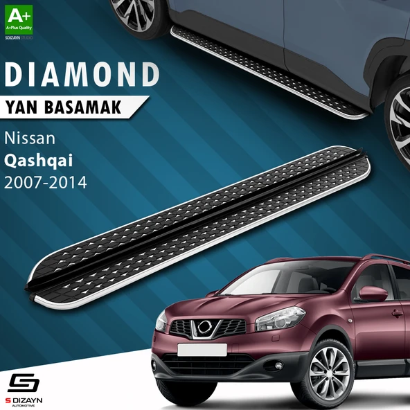 S-Dizayn Nissan Qashqai Diamond Krom Yan Basamak 173 Cm 2007-2014 A+ Kalite ürün görseli 1