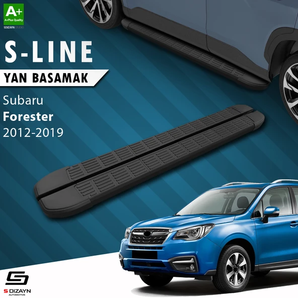 S-Dizayn Subaru Forester 4 S-Line Siyah Yan Basamak 183 Cm 2012-2019 A+ Kalite ürün görseli 1