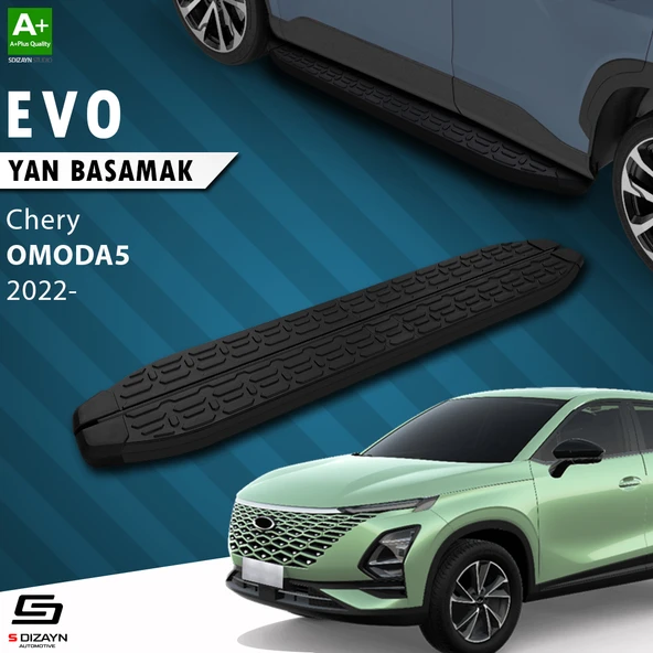 S-Dizayn Chery Omoda5 Evo Siyah Yan Basamak 183 Cm 2022 Üzeri A+ Kalite ürün görseli 1