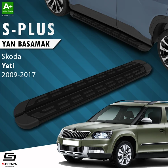 S-Dizayn Skoda Yeti S-Plus Siyah Yan Basamak 173 Cm 2009-2017 A+ Kalite ürün görseli 1