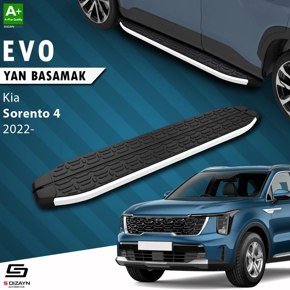 S-Dizayn Kia Sorento 4 Evo Aluminyum Yan Basamak 183 Cm 2022 Üzeri A+ Kalite ürün görseli 1