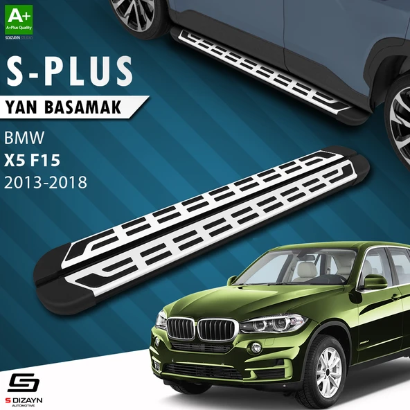 S-Dizayn Bmw X5 F15 S-Plus Gri Yan Basamak 193 Cm Etekli 2013-2018 A+ Kalite ürün görseli 1