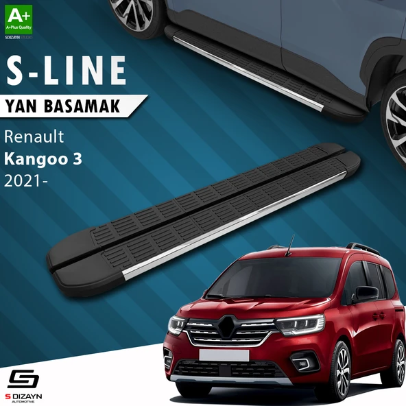 S-Dizayn Renault Kangoo 3 S-Line Krom Yan Basamak 193 Cm 2021 Üzeri A+ Kalite ürün görseli 1