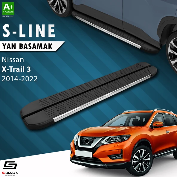 S-Dizayn Nissan X-Trail T32 S-Line Krom Yan Basamak 183 Cm 2014-2022 A+ Kalite ürün görseli 1