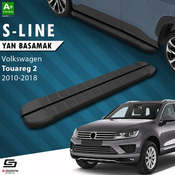 S-Dizayn VW Touareg 2 S-Line Siyah Yan Basamak 193 Cm 2010-2018 A+ Kalite ürün görseli 1
