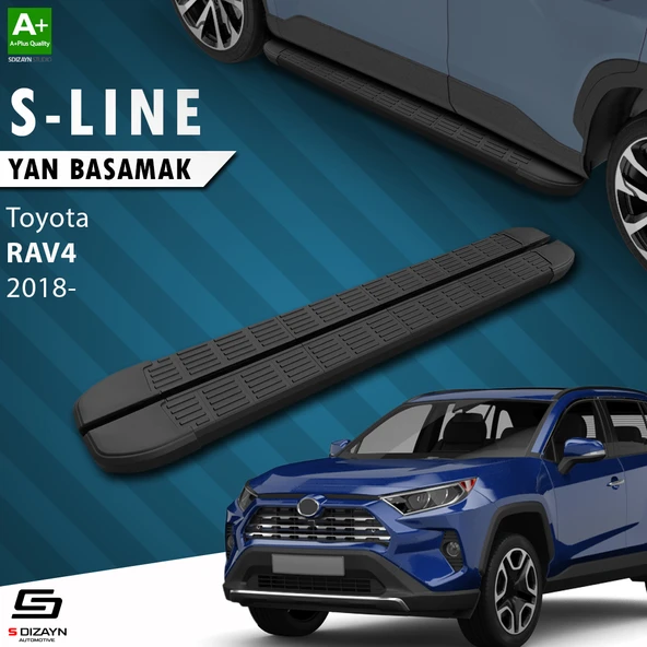 S-Dizayn Toyota RAV 4 5 S-Line Siyah Yan Basamak 173 Cm 2018 Üzeri A+ Kalite ürün görseli 1