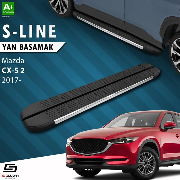 S-Dizayn Mazda CX-5 2 S-Line Krom Yan Basamak 183 Cm 2017 Üzeri A+ Kalite ürün görseli 1