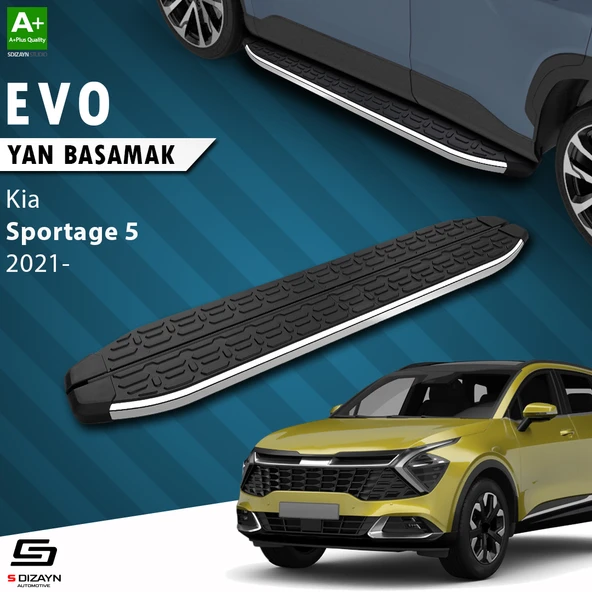 S-Dizayn Kia Sportage 5 Evo Krom Yan Basamak 173 Cm 2021 Üzeri A+ Kalite ürün görseli 1
