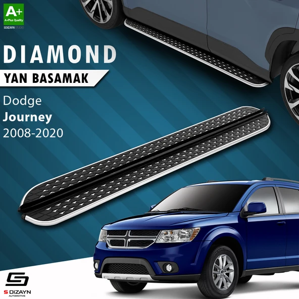 S-Dizayn Dodge Journey Diamond Krom Yan Basamak 183 Cm 2008-2020 A+ Kalite ürün görseli 1