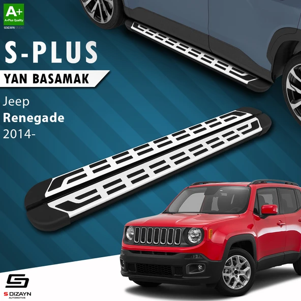 S-Dizayn Jeep Renegade S-Plus Gri Yan Basamak 173 Cm 2014 Üzeri A+ Kalite ürün görseli 1