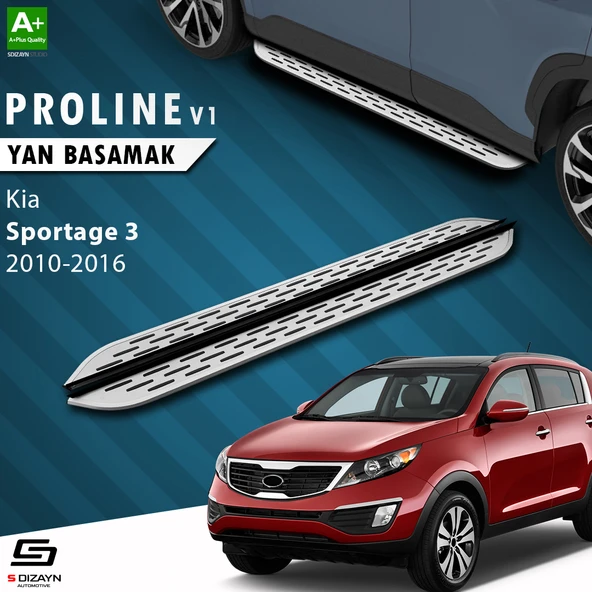 S-Dizayn Kia Sportage 3 OEM Still Pro V1 Aluminyum Yan Basamak 173 Cm 2010-2014 A+ Kalite ürün görseli 1