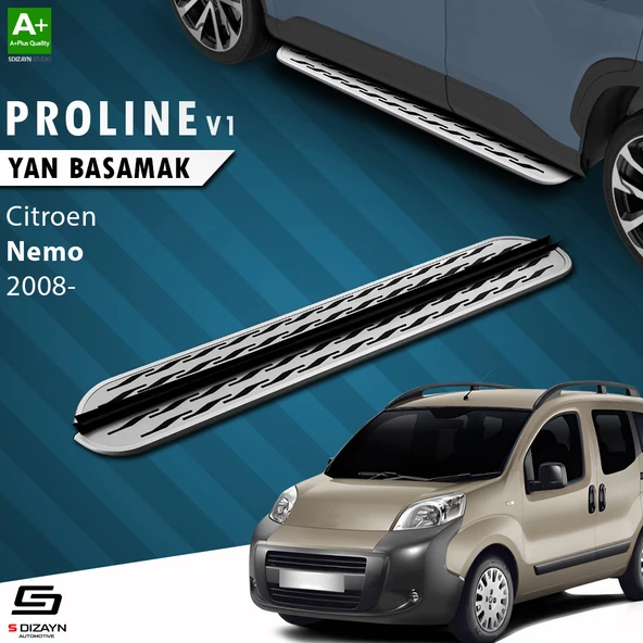 S-Dizayn Citroen Nemo OEM Still Pro V2 Aluminyum Yan Basamak 173 Cm 2008-2017 A+ Kalite ürün görseli 1