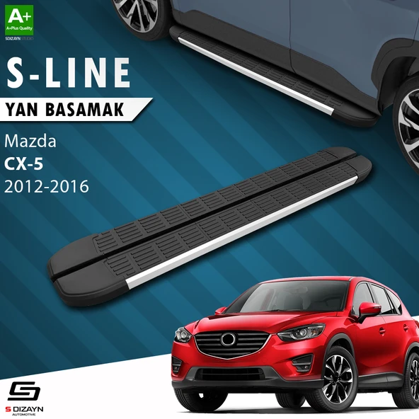 S-Dizayn Mazda CX-5 S-Line Aluminyum Yan Basamak 183 Cm 2012-2016 A+ Kalite ürün görseli 1