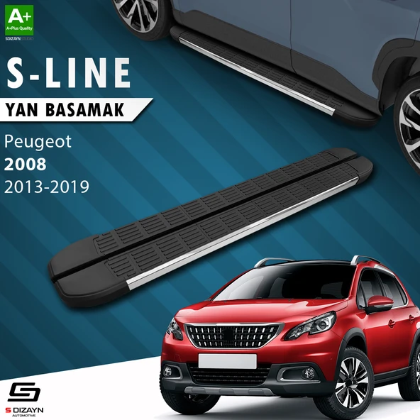 S-Dizayn Peugeot 2008 S-Line Krom Yan Basamak 173 Cm 2013-2019 A+ Kalite ürün görseli 1