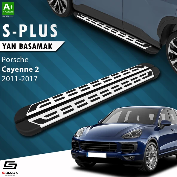 S-Dizayn Porsche Cayenne 2 S-Plus Gri Yan Basamak 193 Cm 2011-2017 A+ Kalite ürün görseli 1