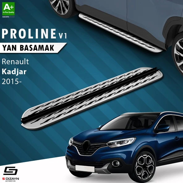 S-Dizayn Renault Kadjar OEM Still Pro V2 Aluminyum Yan Basamak 173 Cm 2015-2022 A+ Kalite ürün görseli 1