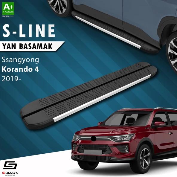 S-Dizayn Ssangyong Korando S-Line Aluminyum Yan Basamak 183 Cm 2019 Üzeri A+ Kalite ürün görseli 1