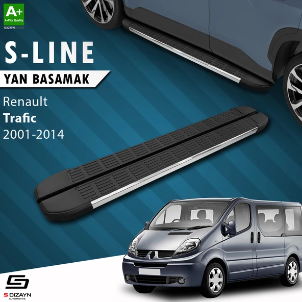 S-Dizayn Renault Trafic 2 Uzun Şase S-Line Krom Yan Basamak 263 Cm 2001-2014 A+ Kalite ürün görseli 1