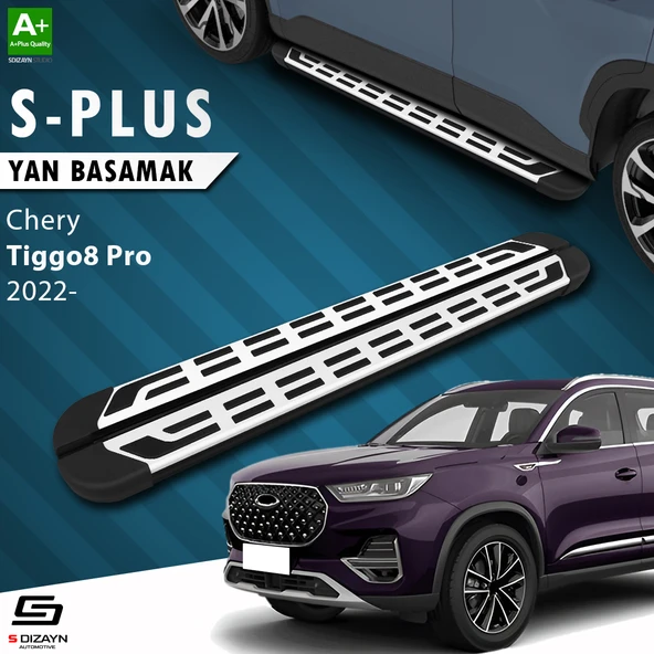 S-Dizayn Chery Tiggo8 Pro S-Plus Gri Yan Basamak 183 Cm 2022 Üzeri A+ Kalite ürün görseli 1