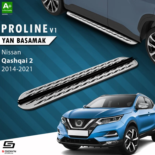 S-Dizayn Nissan Qashqai 2 OEM Still Pro V2 Aluminyum Yan Basamak 173 Cm 2014-2021 A+ Kalite ürün görseli 1