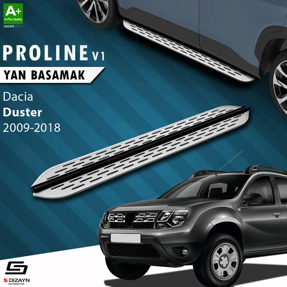 S-Dizayn Dacia Duster OEM Still Pro V1 Aluminyum Yan Basamak 173 Cm 2009-2018 A+ Kalite ürün görseli 1
