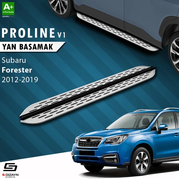 S-Dizayn Subaru Forester 4 OEM Still Pro V1 Aluminyum Yan Basamak 183 Cm 2012-2019 A+ Kalite ürün görseli 1