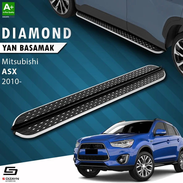 S-Dizayn Mitsubishi ASX Diamond Krom Yan Basamak 183 Cm 2010 Üzeri A+ Kalite ürün görseli 1
