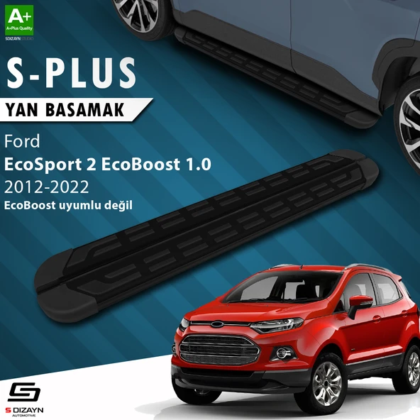 S-Dizayn Ford EcoSport 2 S-Plus Siyah Yan Basamak 173 Cm 2012-2018 A+ Kalite ürün görseli 1