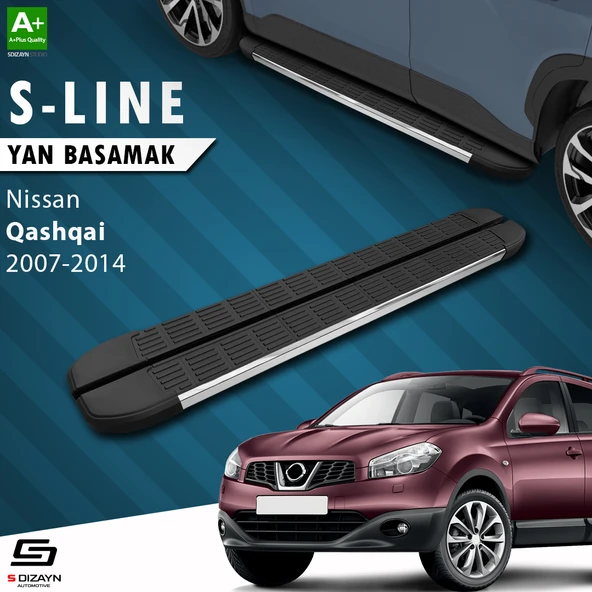 S-Dizayn Nissan Qashqai S-Line Krom Yan Basamak 173 Cm 2007-2014 A+ Kalite ürün görseli 1