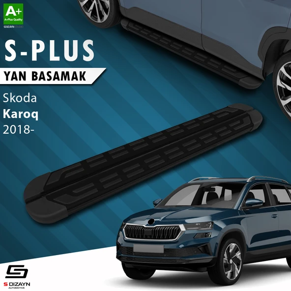 S-Dizayn Skoda Karoq S-Plus Siyah Yan Basamak 173 Cm 2018 Üzeri A+ Kalite ürün görseli 1