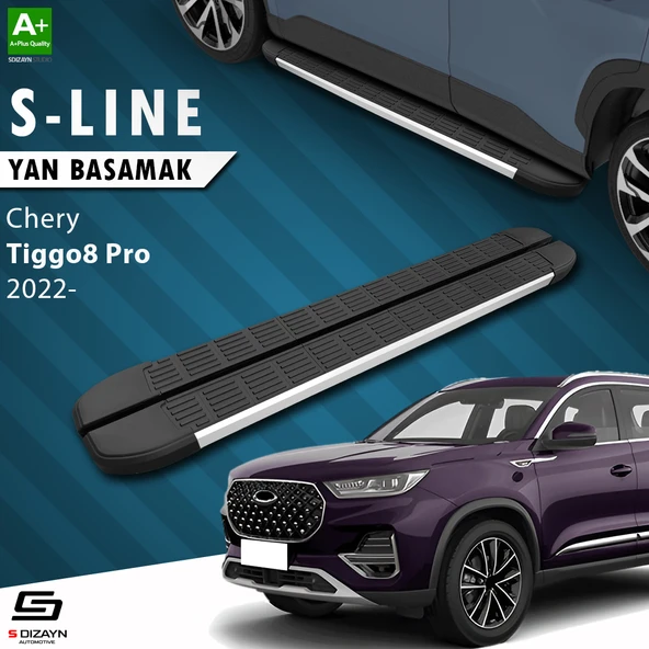 S-Dizayn Chery Tiggo8 Pro S-Line Aluminyum Yan Basamak 183 Cm 2022 Üzeri A+ Kalite ürün görseli 1