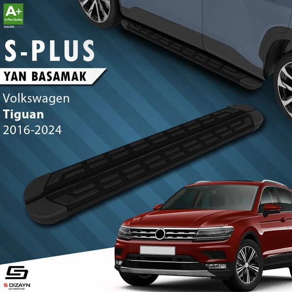 S-Dizayn VW Tiguan 2 S-Plus Siyah Yan Basamak 173 Cm 2016-2024 A+ Kalite ürün görseli 1