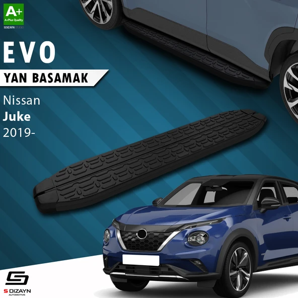 S-Dizayn Nissan Juke 2 Evo Siyah Yan Basamak 173 Cm 2019 Üzeri A+ Kalite ürün görseli 1