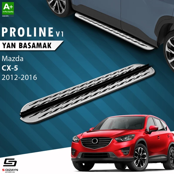 S-Dizayn Mazda CX-5 OEM Still Pro V2 Aluminyum Yan Basamak 183 Cm 2012-2016 A+ Kalite ürün görseli 1