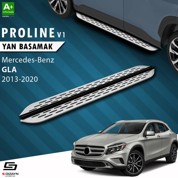 S-Dizayn Mercedes GLA X156 OEM Still Pro V1 Aluminyum Yan Basamak 183 Cm 2013-2020 A+ Kalite ürün görseli 1