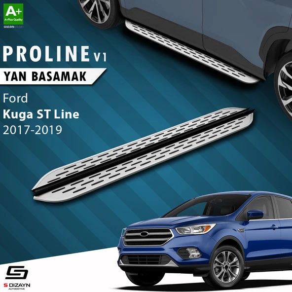 S-Dizayn Ford Kuga 2 ST-Line OEM Still Pro V1 Aluminyum Yan Basamak 183 Cm 2017-2019 A+ Kalite ürün görseli 1