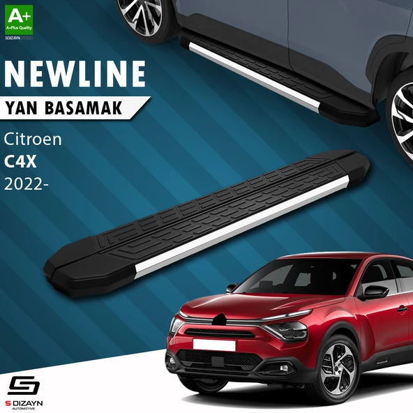 S-Dizayn Citroen C4 X NewLine Krom Yan Basamak 183 Cm 2022 Üzeri A+ Kalite ürün görseli 1