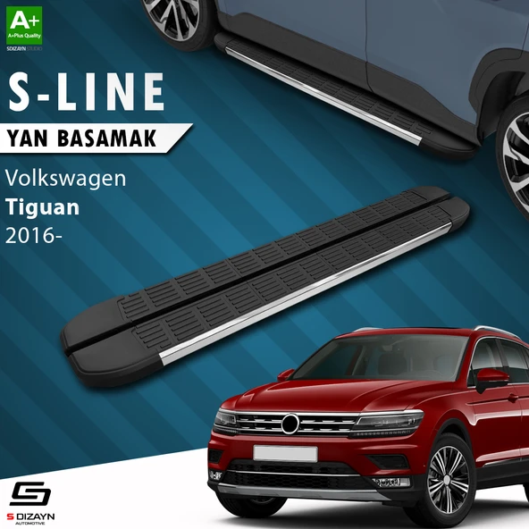 S-Dizayn VW Tiguan 2 S-Line Krom Yan Basamak 173 Cm 2016-2024 A+ Kalite ürün görseli 1