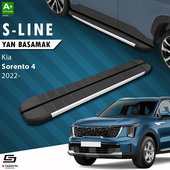 S-Dizayn Kia Sorento 4 S-Line Aluminyum Yan Basamak 183 Cm 2022 Üzeri A+ Kalite ürün görseli 1