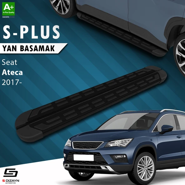 S-Dizayn Seat Ateca S-Plus Siyah Yan Basamak 173 Cm 2017 Üzeri A+ Kalite ürün görseli 1