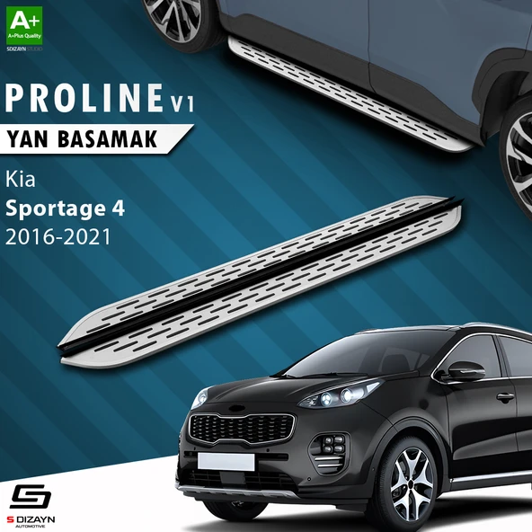 S-Dizayn Kia Sportage 4 OEM Still Pro V1 Aluminyum Yan Basamak 173 Cm 2016-2021 A+ Kalite ürün görseli 1