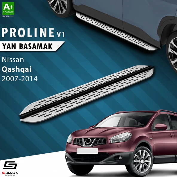 S-Dizayn Nissan Qashqai OEM Still Pro V1 Aluminyum Yan Basamak 173 Cm 2007-2014 A+ Kalite ürün görseli 1