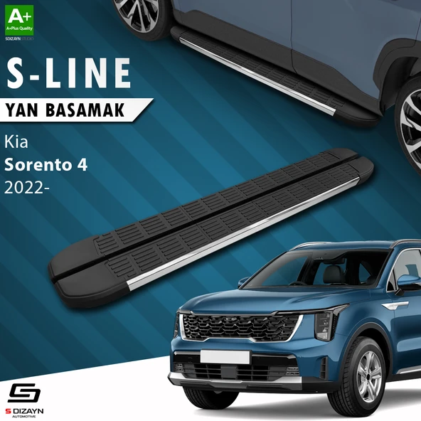 S-Dizayn Kia Sorento 4 S-Line Krom Yan Basamak 183 Cm 2022 Üzeri A+ Kalite ürün görseli 1