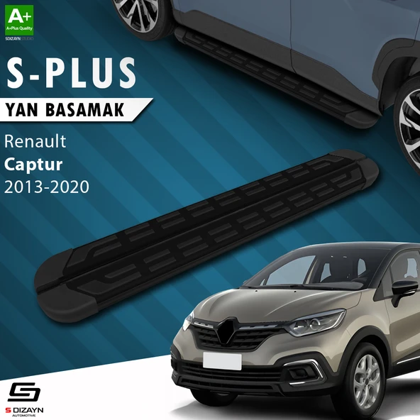 S-Dizayn Renault Captur S-Plus Siyah Yan Basamak 173 Cm 2013-2020 A+ Kalite ürün görseli 1