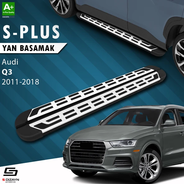 S-Dizayn Audi Q3 8U S-Plus Gri Yan Basamak 173 Cm 2011-2018 A+ Kalite ürün görseli 1