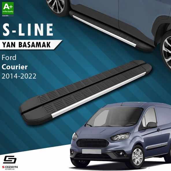 S-Dizayn Ford Courier S-Line Aluminyum Yan Basamak 173 Cm 2014-2022 A+ Kalite ürün görseli 1