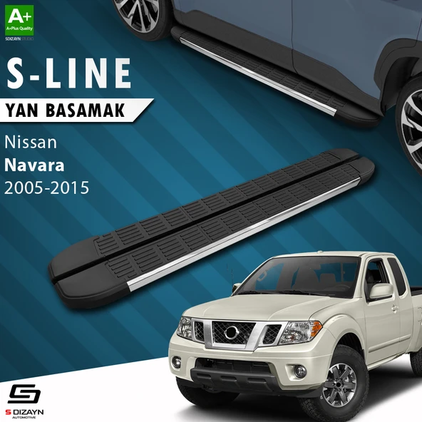 S-Dizayn Nissan Navara 2 S-Line Krom Yan Basamak 203 Cm 2005-2015 A+ Kalite ürün görseli 1