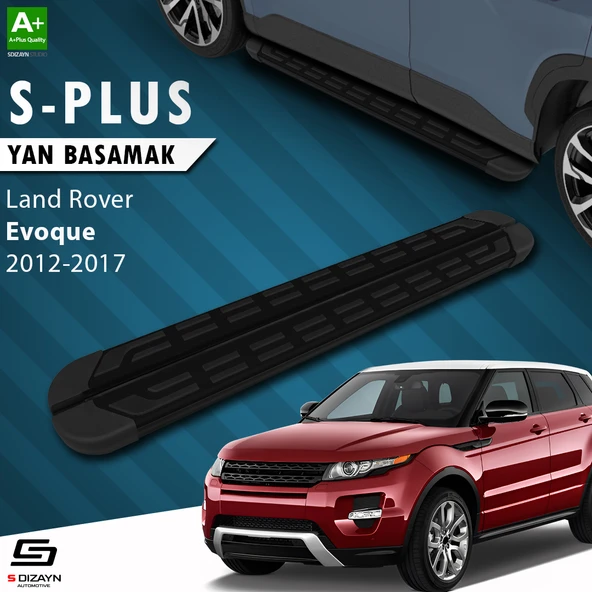 S-Dizayn Land Rover Range Rover Evoque S-Plus Siyah Yan Basamak 173 Cm 2012-2017 A+ Kalite ürün görseli 1