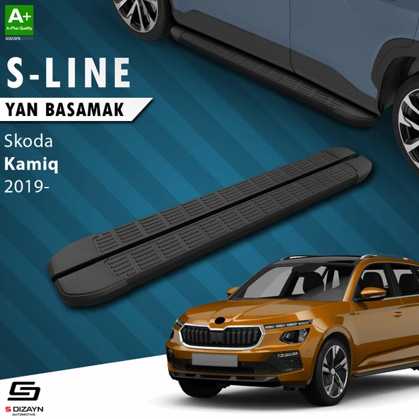 S-Dizayn Skoda Kamiq S-Line Siyah Yan Basamak 183 Cm 2019 Üzeri A+ Kalite ürün görseli 1