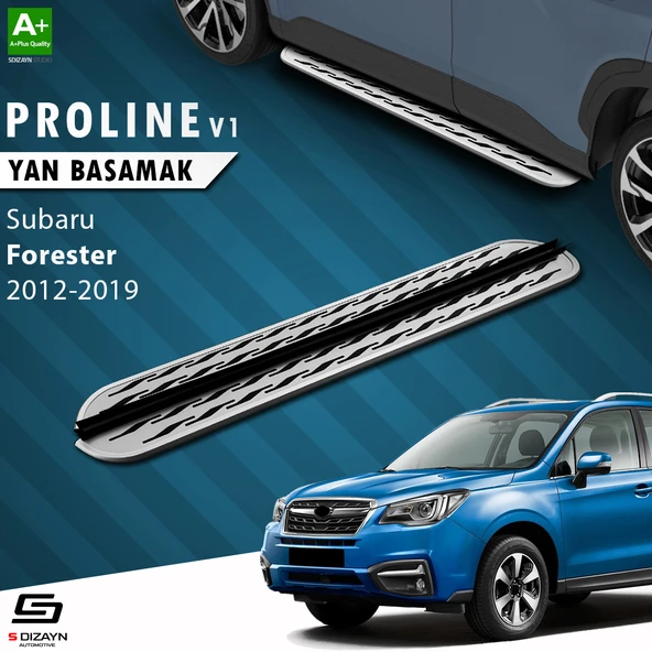 S-Dizayn Subaru Forester 4 OEM Still Pro V2 Aluminyum Yan Basamak 183 Cm 2012-2019 A+ Kalite ürün görseli 1